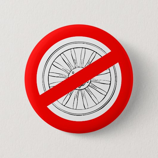 Knop "Wagonwiel" stoppen met afspelen Ronde Button 5,7 Cm (Voorkant)