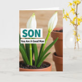 Knop Wenskaart Kaart (Gele Bloem)