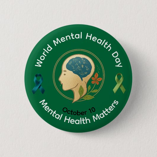 Knop - Wereldgezondheidsdag Ronde Button 5,7 Cm (Voorkant)