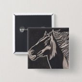 knop Wilde brand Vierkante Button 5,1 Cm (Voorkant /achterkant)