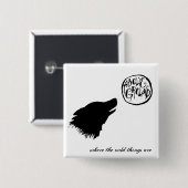 knop Wilde dingen Vierkante Button 5,1 Cm (Voorkant /achterkant)