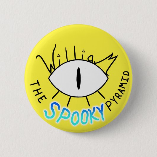 Knop "William the SPOOKY Pyramid" Ronde Button 5,7 Cm (Voorkant)