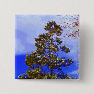 knop Winterpine Vierkante Button 5,1 Cm
