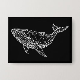 Knop Witte Walvis Minimalistisch Button