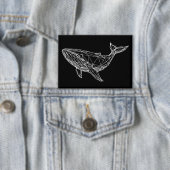 Knop Witte Walvis Minimalistisch  Button (Insitu)