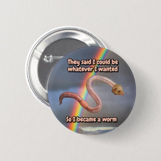 knop Worm Ronde Button 5,7 Cm (Voorkant /achterkant)