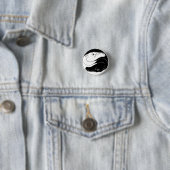 Knop Yin Yang paarden Ronde Button 3,2 Cm (In situ)