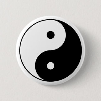 knop Yin Yang Ronde Button 5,7 Cm