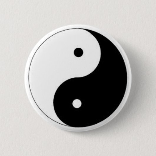 knop Ying-Yang Ronde Button 5,7 Cm (Voorkant)