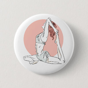 knop Yoga Woman Ronde Button 5,7 Cm