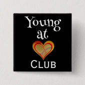 Knop Young at Hart Club Vierkante Button 5,1 Cm (Voorkant)