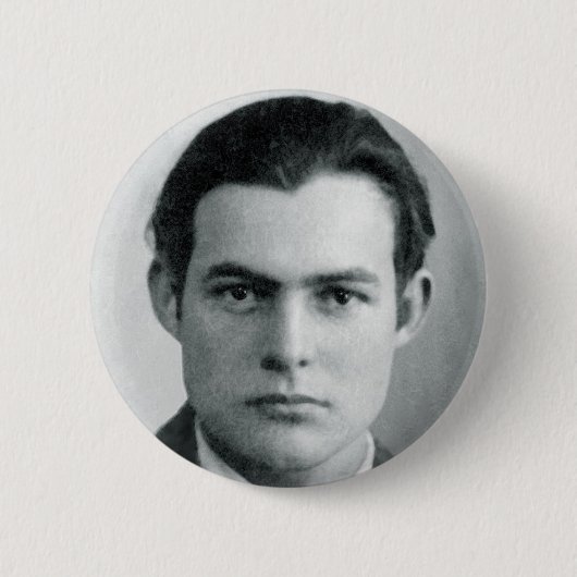 Knop Young Ernest Hemingway Ronde Button 5,7 Cm (Voorkant)