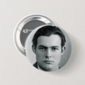 Knop Young Ernest Hemingway Ronde Button 5,7 Cm (Voorkant /achterkant)