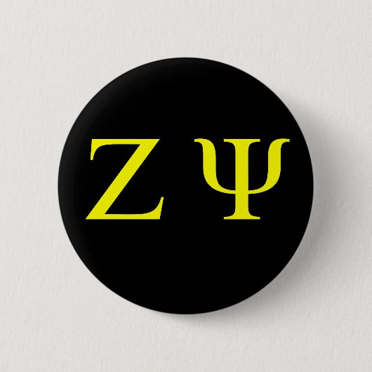 Knop Zeta Psi Ronde Button 5,7 Cm (Voorkant)