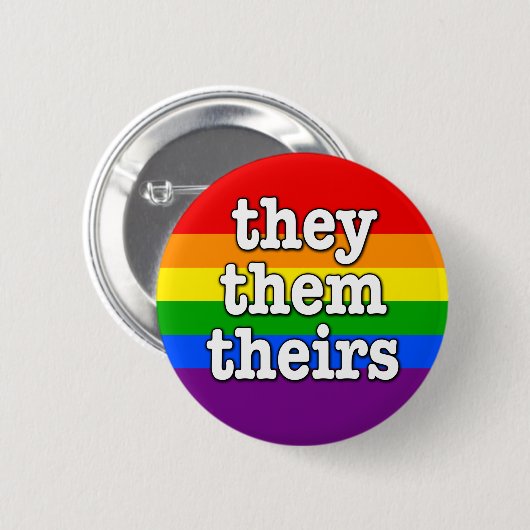 knop "zij/zij/zij/zij" ronde button 5,7 cm (Voorkant /achterkant)