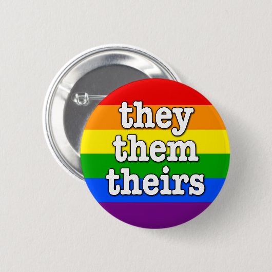 knop "zij/zij/zij/zij" ronde button 5,7 cm (Voorkant /achterkant)