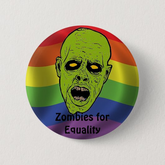Knop Zombies for Equality Ronde Button 5,7 Cm (Voorkant)