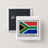 Knop Zuid-Afrika Vierkante Button 5,1 Cm (Voorkant /achterkant)