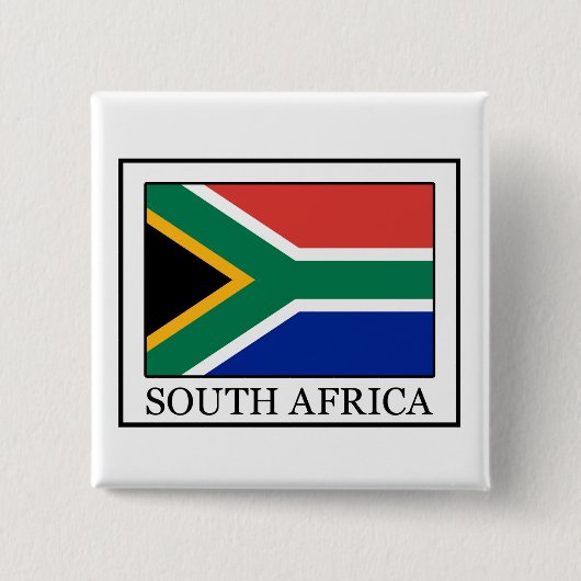 Knop Zuid-Afrika Vierkante Button 5,1 Cm (Voorkant)