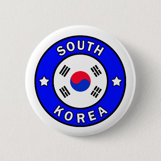 Knop Zuid-Korea Ronde Button 5,7 Cm (Voorkant)