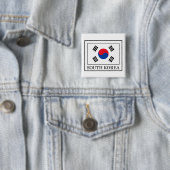 Knop Zuid-Korea Vierkante Button 5,1 Cm (In situ)