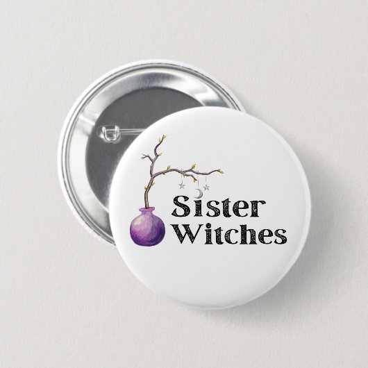Knop Zuster Witches Ronde Button 5,7 Cm (Voorkant /achterkant)