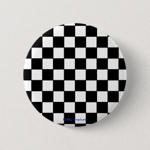 knop - zwart-witcontroles ronde button 5,7 cm