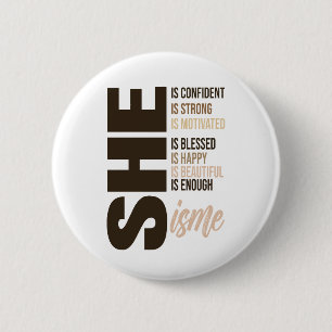 Knop-Zwarte Geschiedenis Maand Knop Set Ronde Button 5,7 Cm