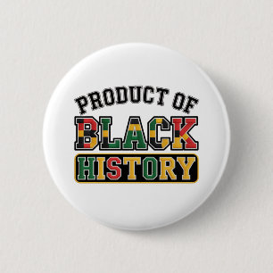 Knop-Zwarte Geschiedenis Maand Knop Set Ronde Button 5,7 Cm