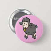 Knop Zwarte schapen Ronde Button 5,7 Cm (Voorkant /achterkant)