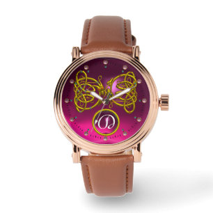 KNOPEN VAN GEMSTONE MONOGRAM VAN DE KNOPTE VAN DE  HORLOGE
