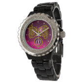 KNOPEN VAN GEMSTONE MONOGRAM VAN DE KNOPTE VAN DE HORLOGE (Gekanteld)