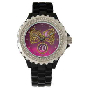 KNOPEN VAN GEMSTONE MONOGRAM VAN DE KNOPTE VAN DE  HORLOGE