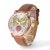 KNOPEN VAN GEMSTONE MONOGRAM VAN DE KNOPTE VAN DE  HORLOGE (Hoek)