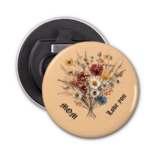 Knopflesopener voor mama button flesopener (Voorkant)