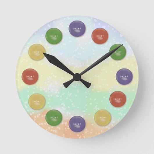 Knopfuhr Runde Wanduhr Ronde Klok (Voorkant)