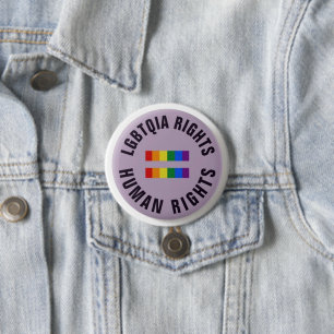 Knopje Badge - LGBTQIA Rechten Mensenrechten Ronde Button 7,6 Cm
