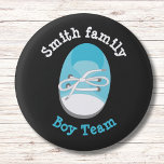 Knopknop voor team ronde button 3,2 cm<br><div class="desc">personaliseringsteam gender onthult,  gender onthulling</div>