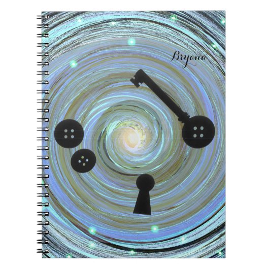 Knopogen & Skelet Sleutel Andere Wereld Notitieboek (Voorkant)