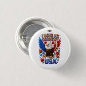 Knopontwerp: Ik hou van mijn land - VS Ronde Button 3,2 Cm (Voorkant /achterkant)