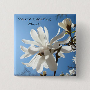 Knoppen Je ziet er goed uit! Compliment Magnolia's Vierkante Button 5,1 Cm