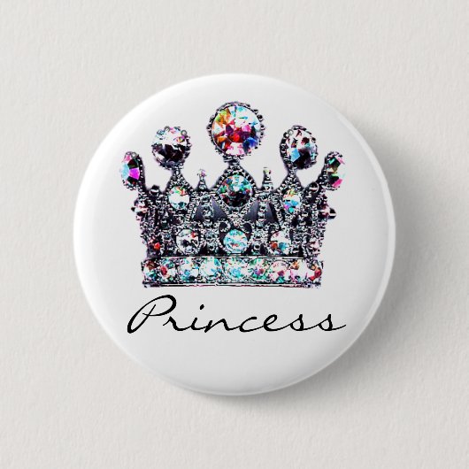 Knoppen voor koninklijke kroonprinses ronde button 5,7 cm (Voorkant)