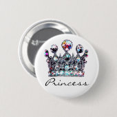 Knoppen voor koninklijke kroonprinses ronde button 5,7 cm (Voorkant /achterkant)