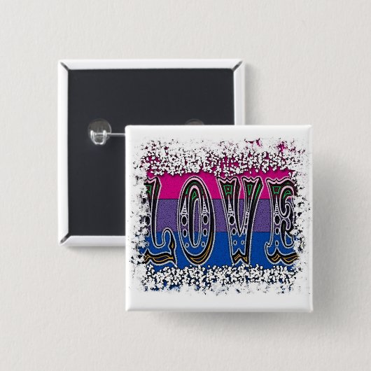 Knoppen voor liefde en trots vierkante button 5,1 cm (Voorkant /achterkant)