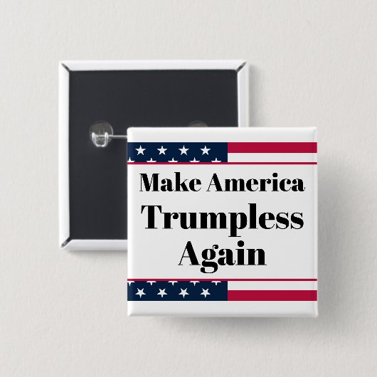 Knoppen zonder Trump Vierkante Button 5,1 Cm (Voorkant /achterkant)