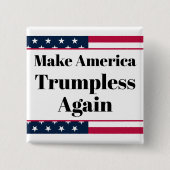 Knoppen zonder Trump Vierkante Button 5,1 Cm (Voorkant)