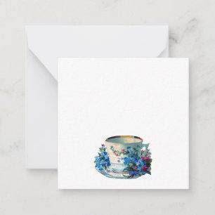 KNOPTEKAART:  TEACUP NOTITIEKAARTJE