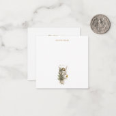 KNOPTEKAART: VINTAGE CHRISTMAS ANGEL NOTITIEKAARTJE (Voorkant / Achterkant in situ)