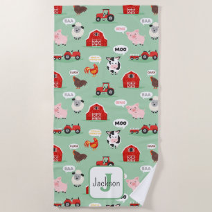 Knor Baa Moe Boerderij Dier Schattig Kinderen Strandlaken
