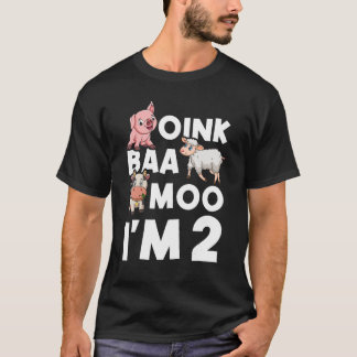 Knor Baa Moe Ik ben 2 Kinder Verjaardag Kind Geboo T-shirt